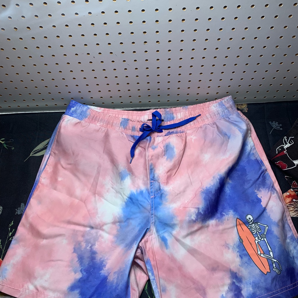Chemistry Skeleton Surfer Pink And Blue Swim Shorts Xl Brand New